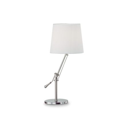 REGOL modern asztali lámpa, nikkel, fehér