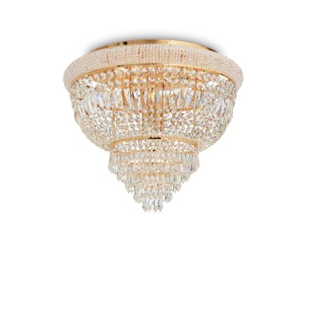 DUBAI klasszikus kristály mennyezeti lámpa, arany