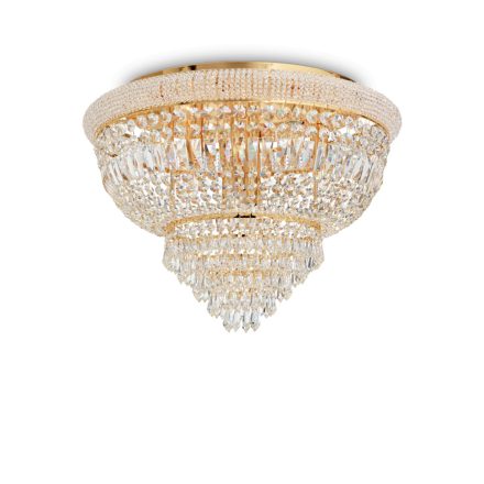 DUBAI klasszikus kristály mennyezeti lámpa, arany