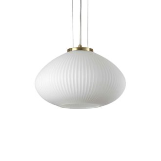 PLISSE modern függőlámpa, matt arany, d:35 cm