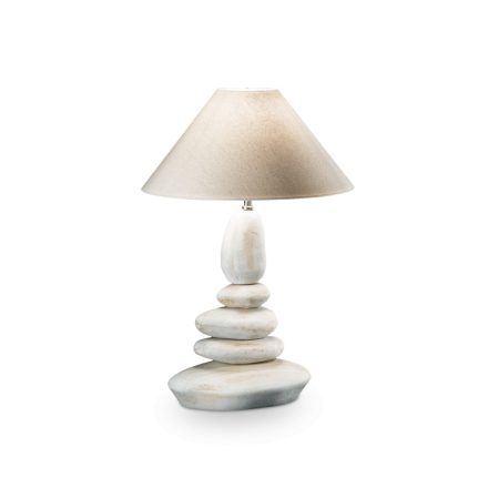DOLOMITI  Klasszikus asztali lámpa, fehér, homok, nagy