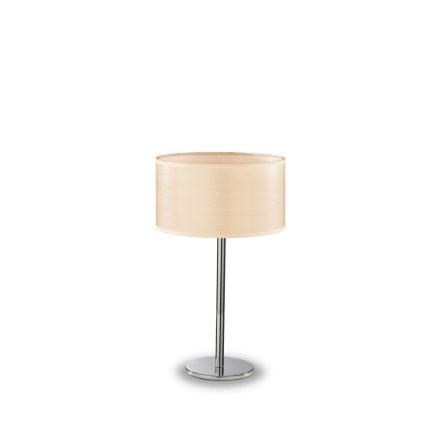 WOODY modern asztali lámpa, fa mintás ernyő