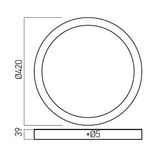 XFORM ROUND LED mennyezeti lámpa, fehér, d:42 cm, 4000K
