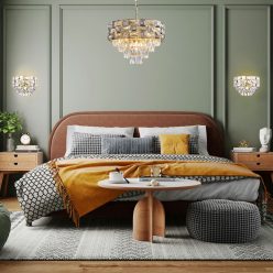 LUXURIA kristály függőlámpa, arany, 360W