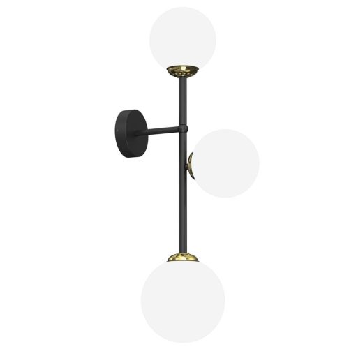 POP fali lámpa, fekete, arany, 120W