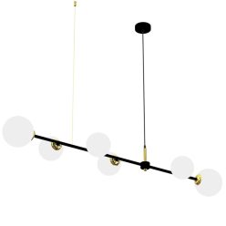 POP függőlámpa, fekete, arany, 240W, 148xcm