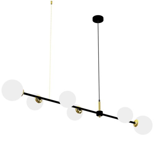 POP függőlámpa, fekete, arany, 240W, 148xcm