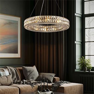 Kristálycsillár nappaliba – hogyan válassz elegáns és arányos világítást?